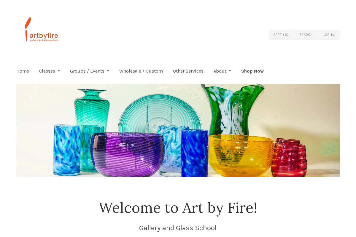 artbyfire.com homepage screenshot
