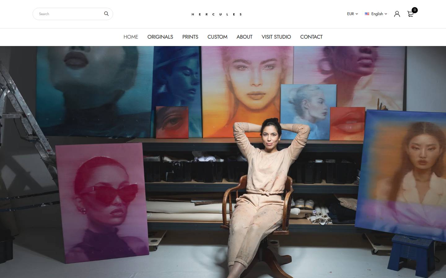 artbyhercules.com homepage screenshot