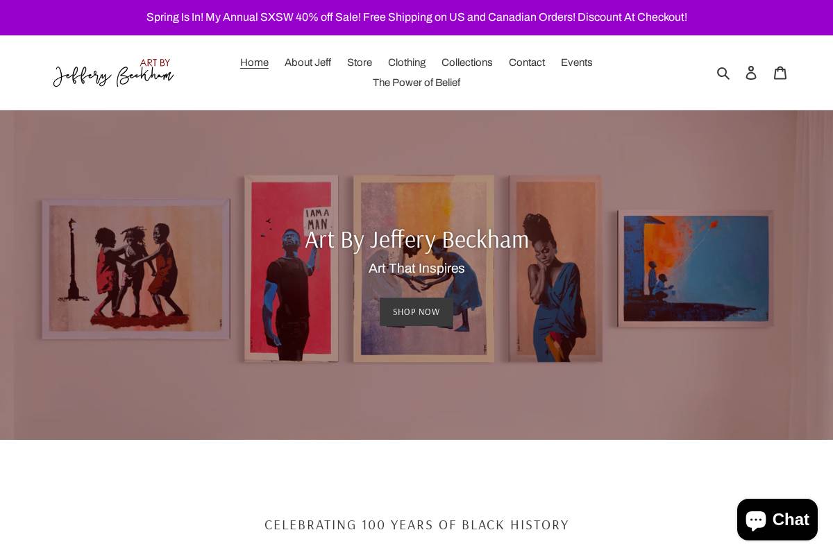 artbyjeffbeckham.com homepage screenshot