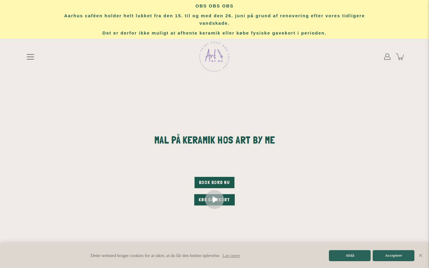 ART BY ME homepage screenshot