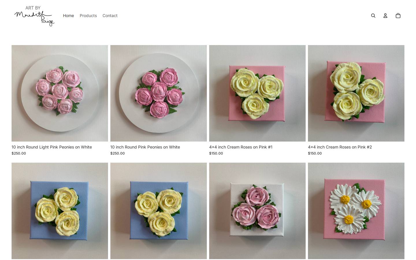 artbymeredithpaige.com homepage screenshot