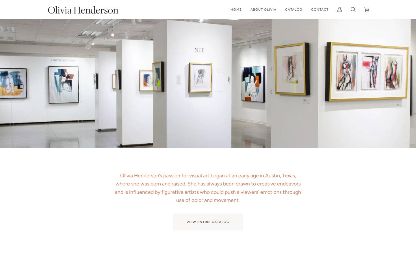 artbyoliviahenderson.com homepage screenshot