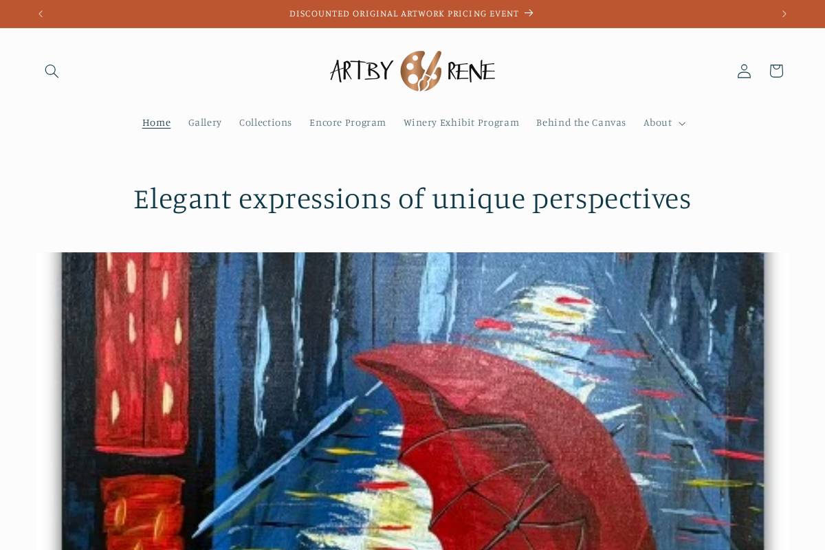 artbyrenegallery.com homepage screenshot