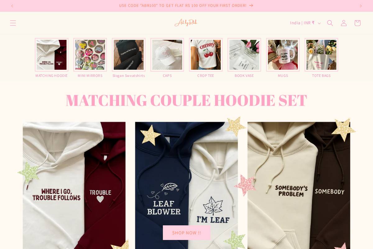 artbyritik.com homepage screenshot