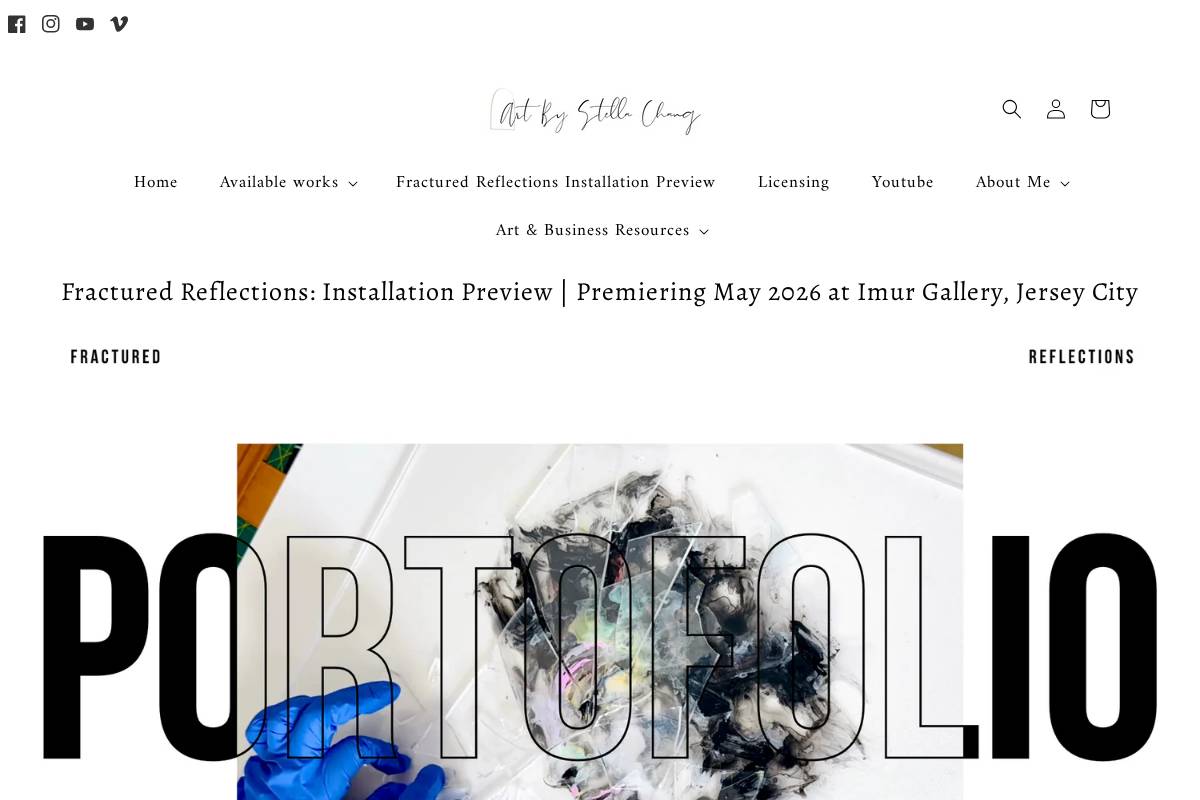 artbystellachang.com homepage screenshot