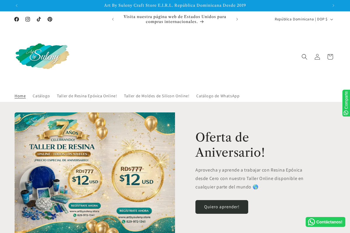 artbysuleny.com homepage screenshot