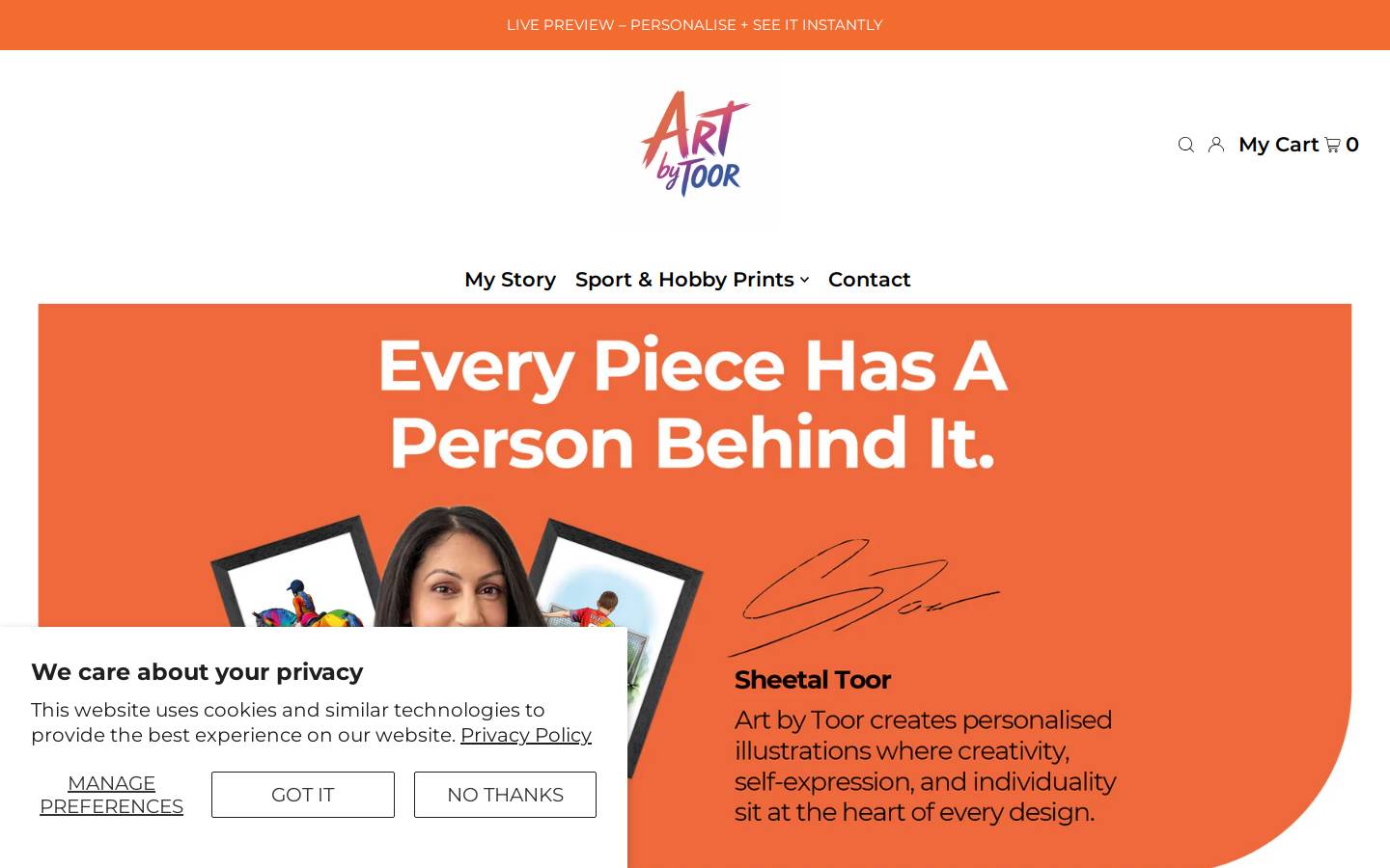 Art By Toor homepage screenshot