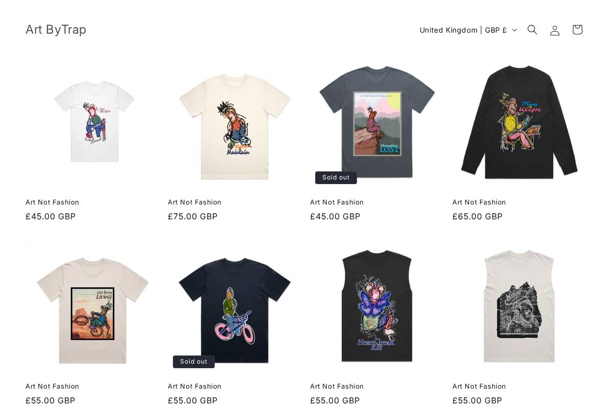 artbytrap.com homepage screenshot