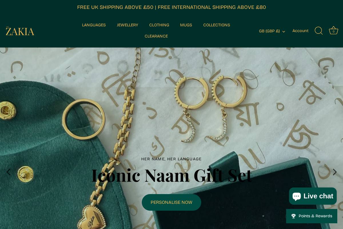 artbyzakia.com homepage screenshot