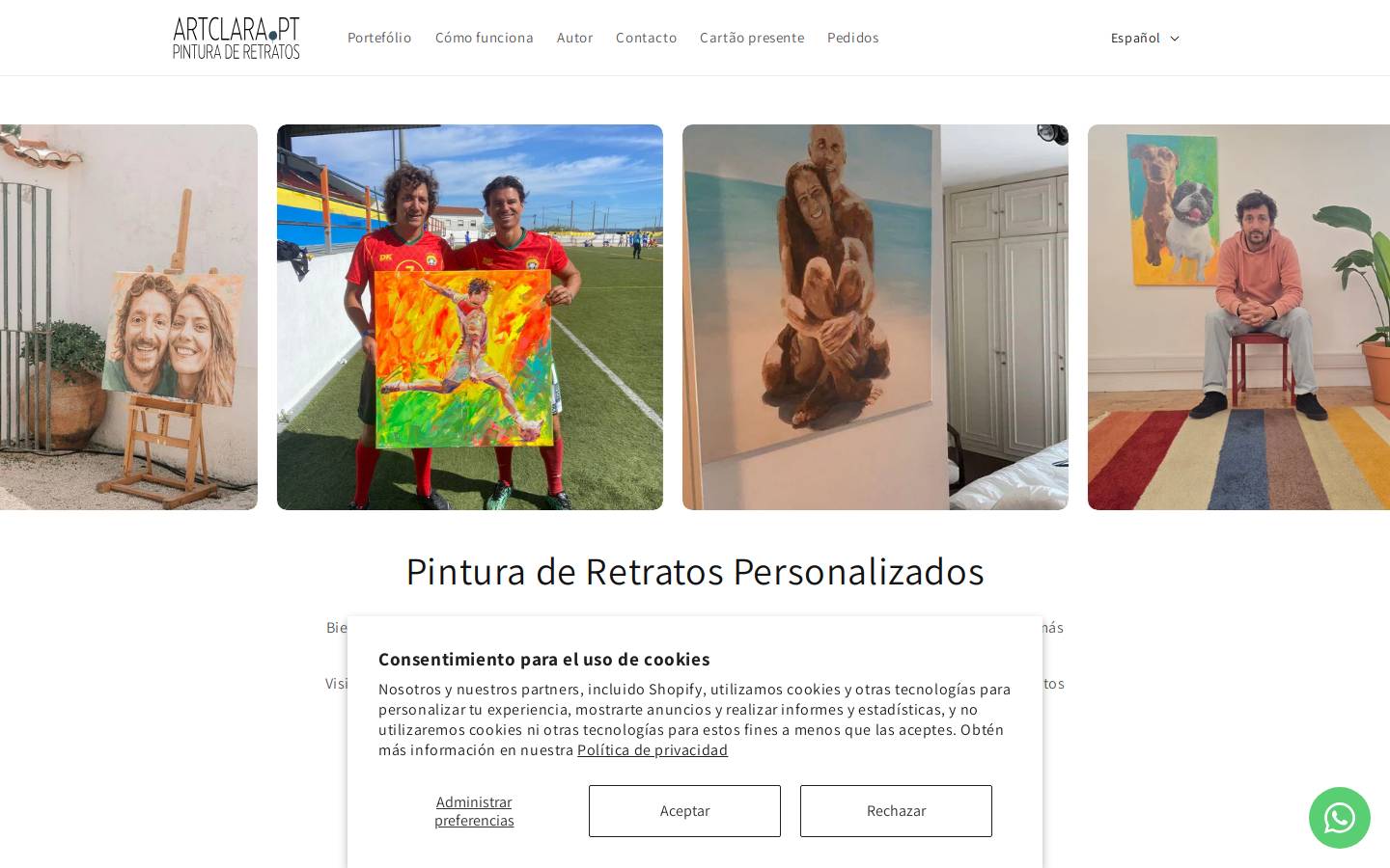 artclara.es homepage screenshot