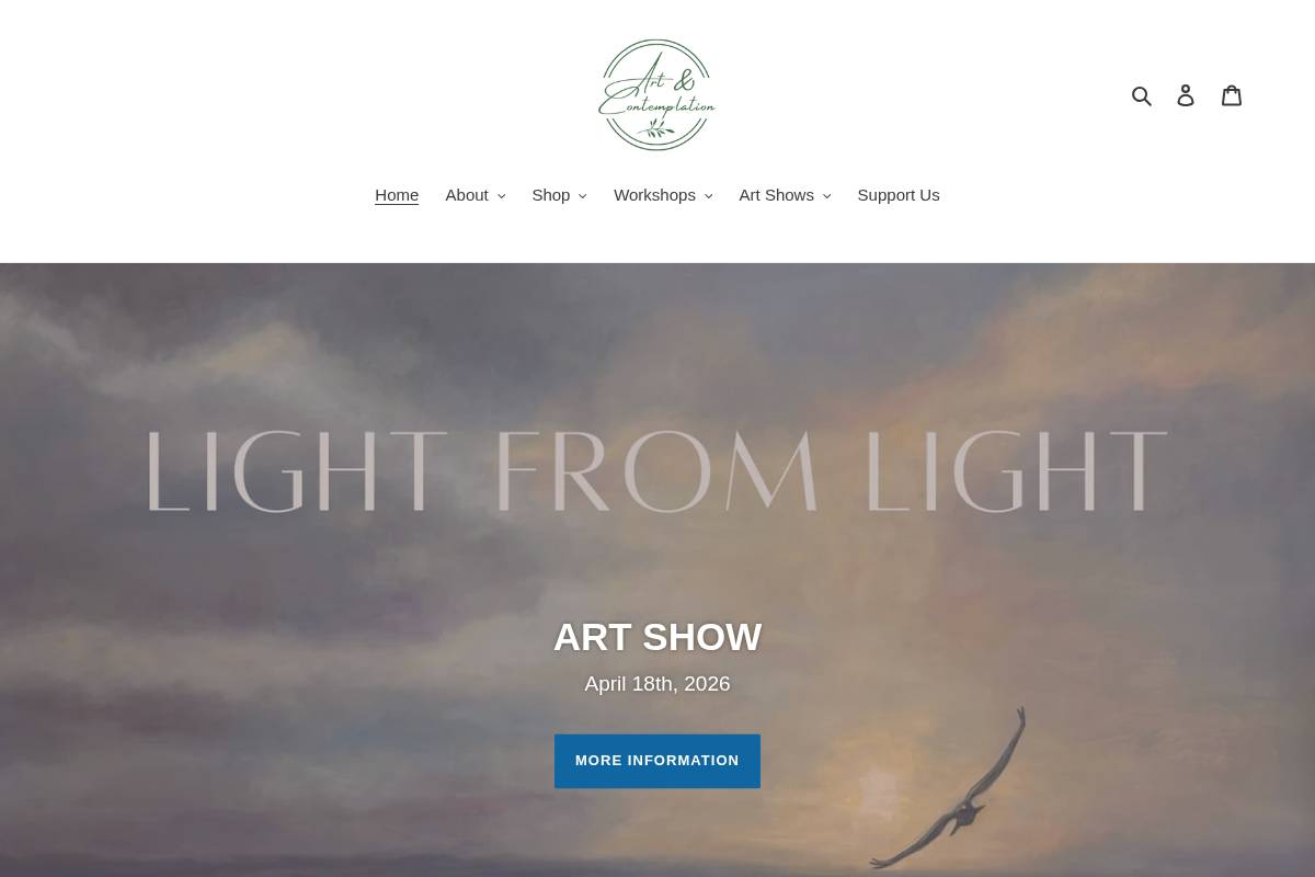 artcontemplation.com homepage screenshot