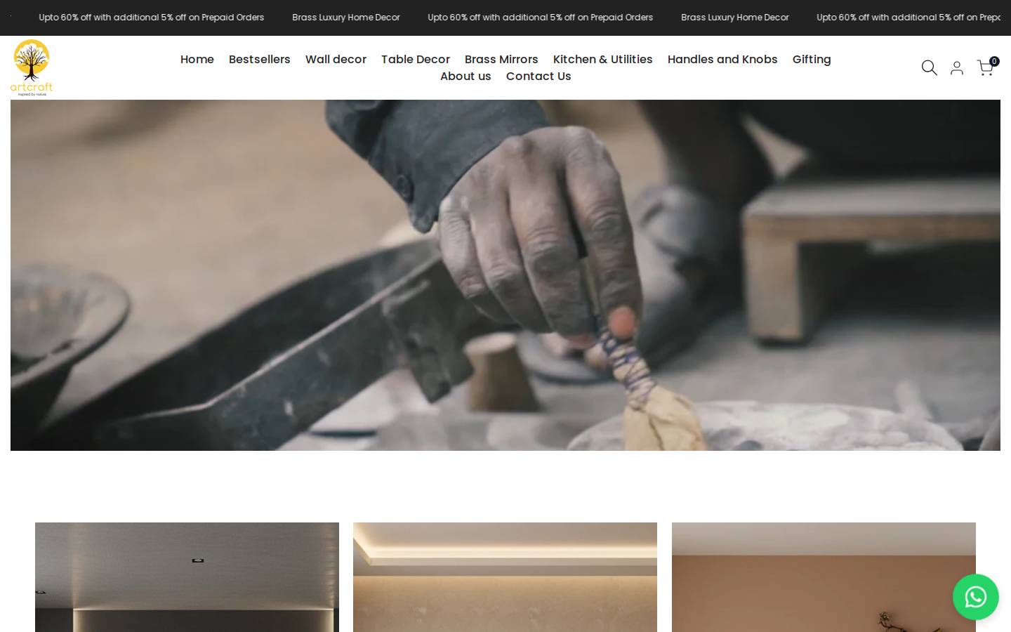 artcraftdecor.com homepage screenshot
