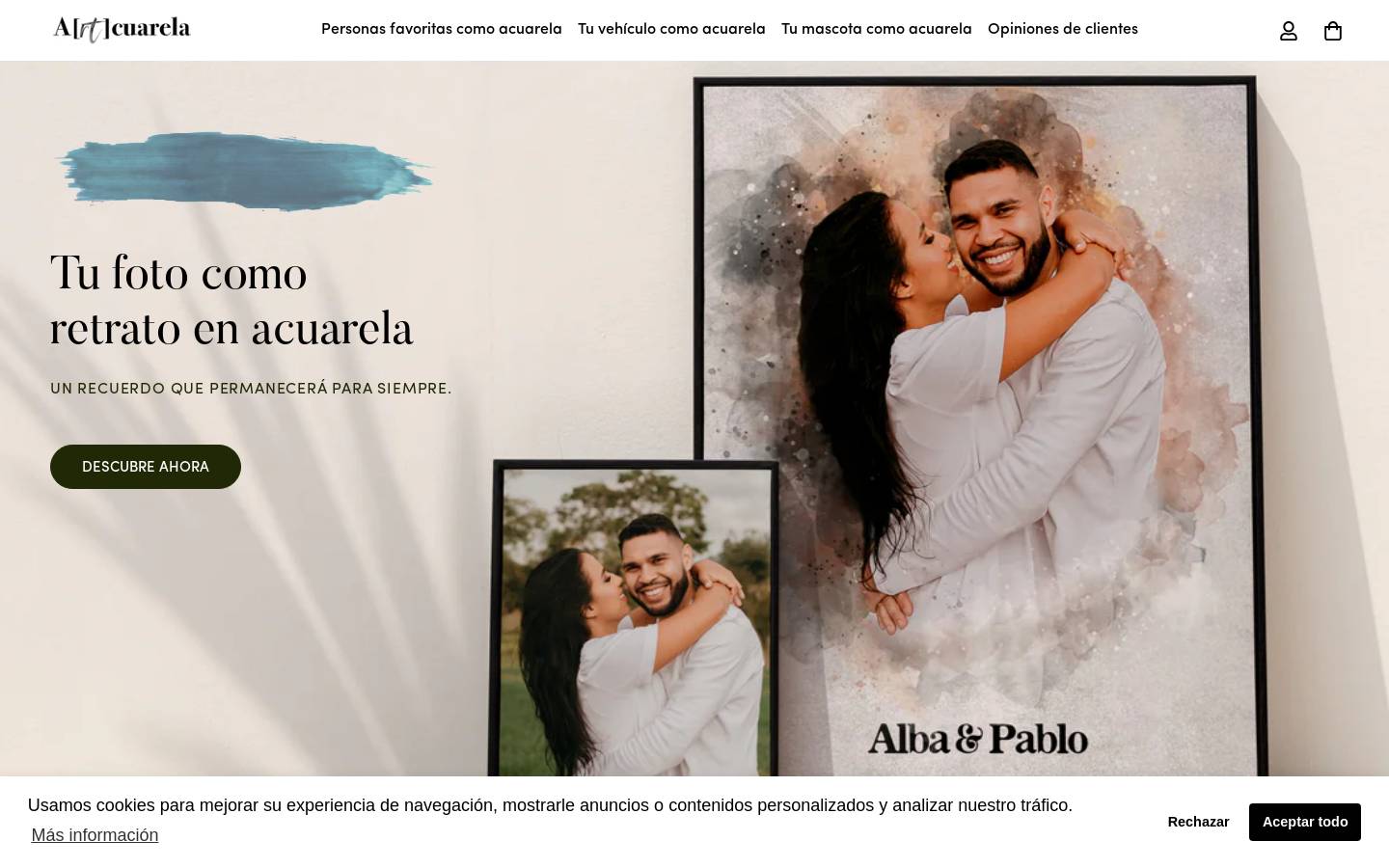 Artcuarela homepage screenshot