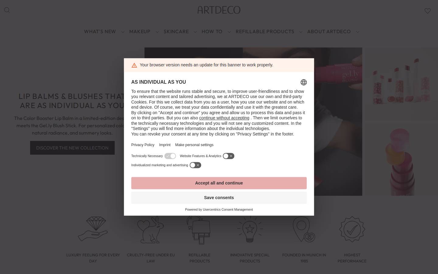 artdeco.com homepage screenshot