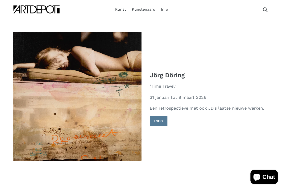 artdepot.be homepage screenshot