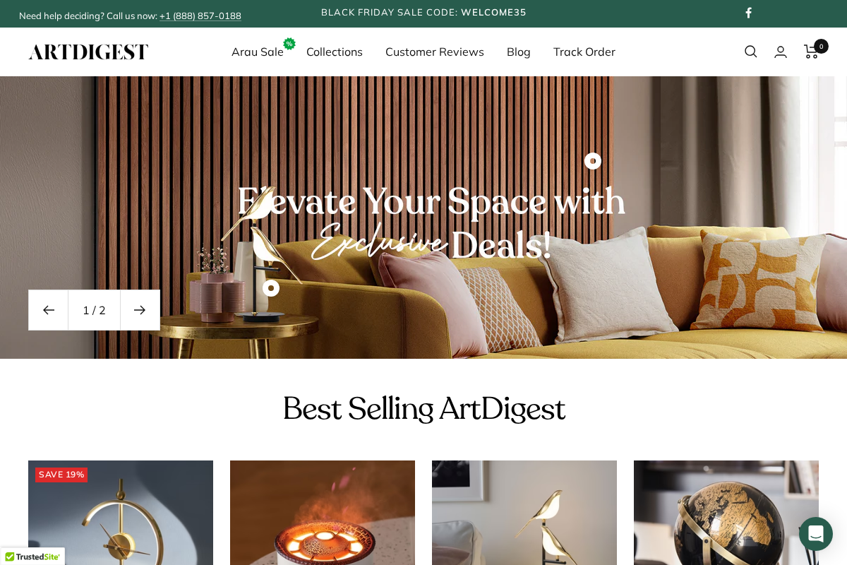 Artdigest homepage screenshot
