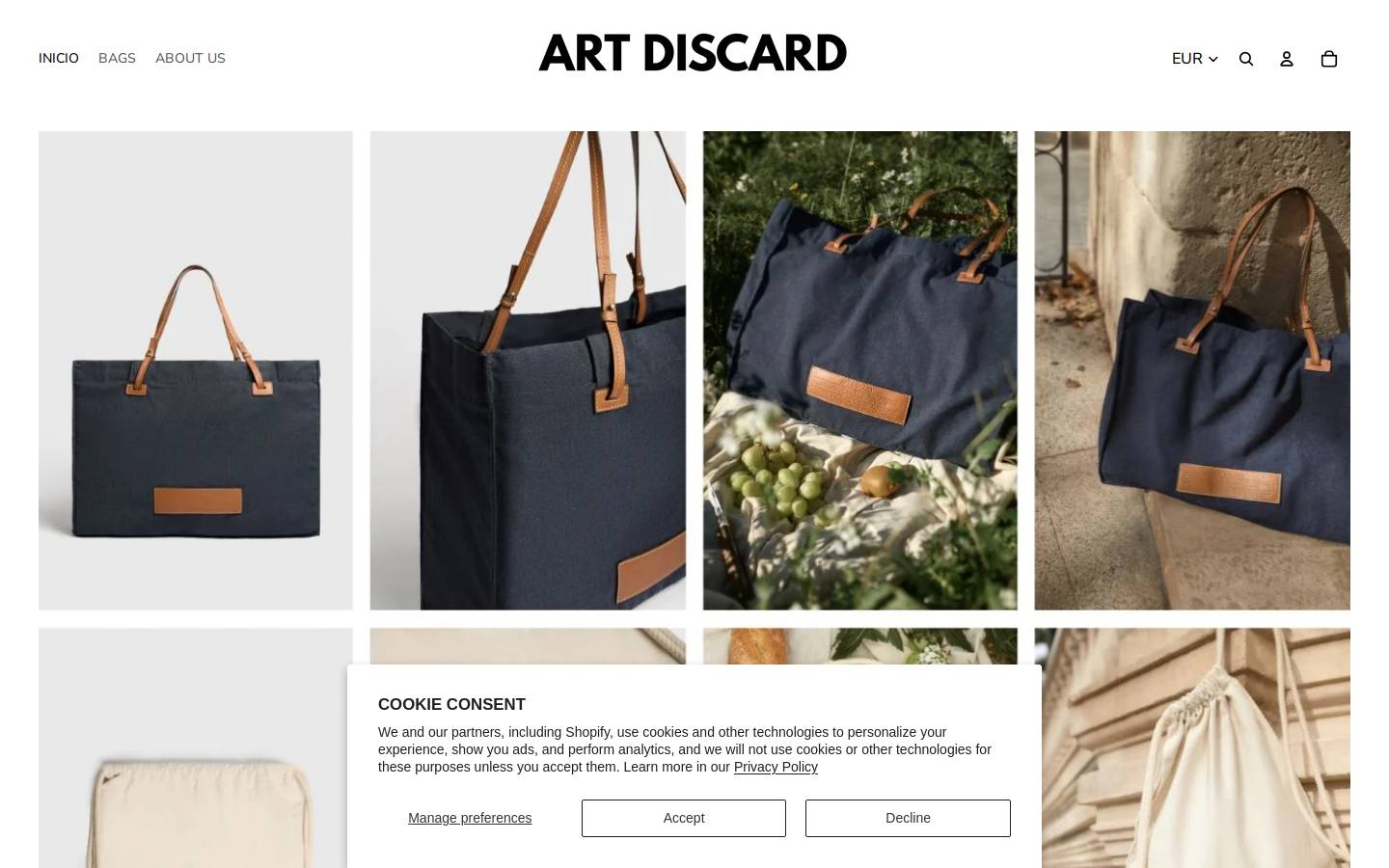 artdiscard.com homepage screenshot