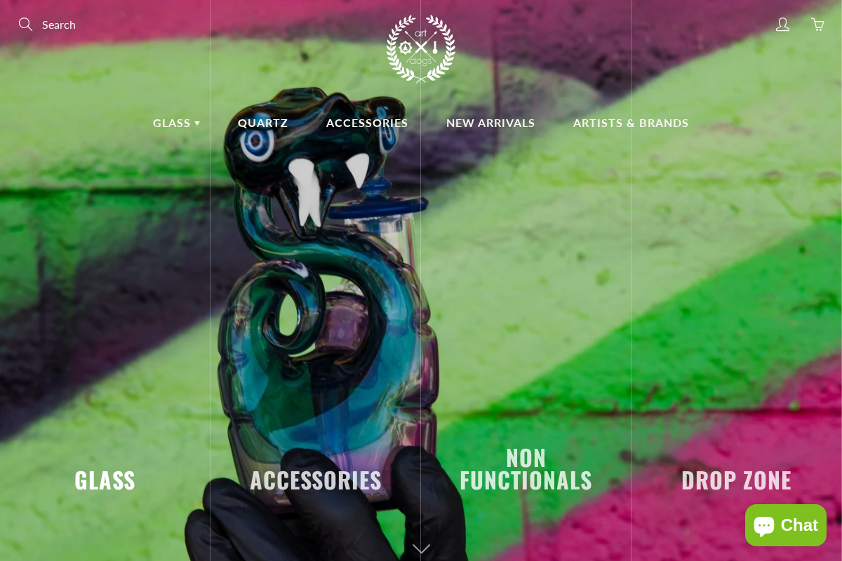 artdogsandgrace.com homepage screenshot