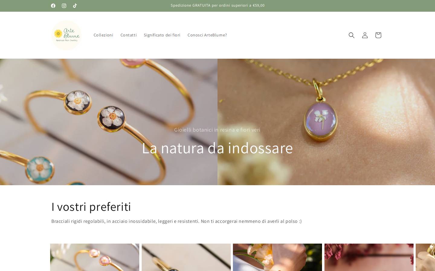 arteblume.com homepage screenshot