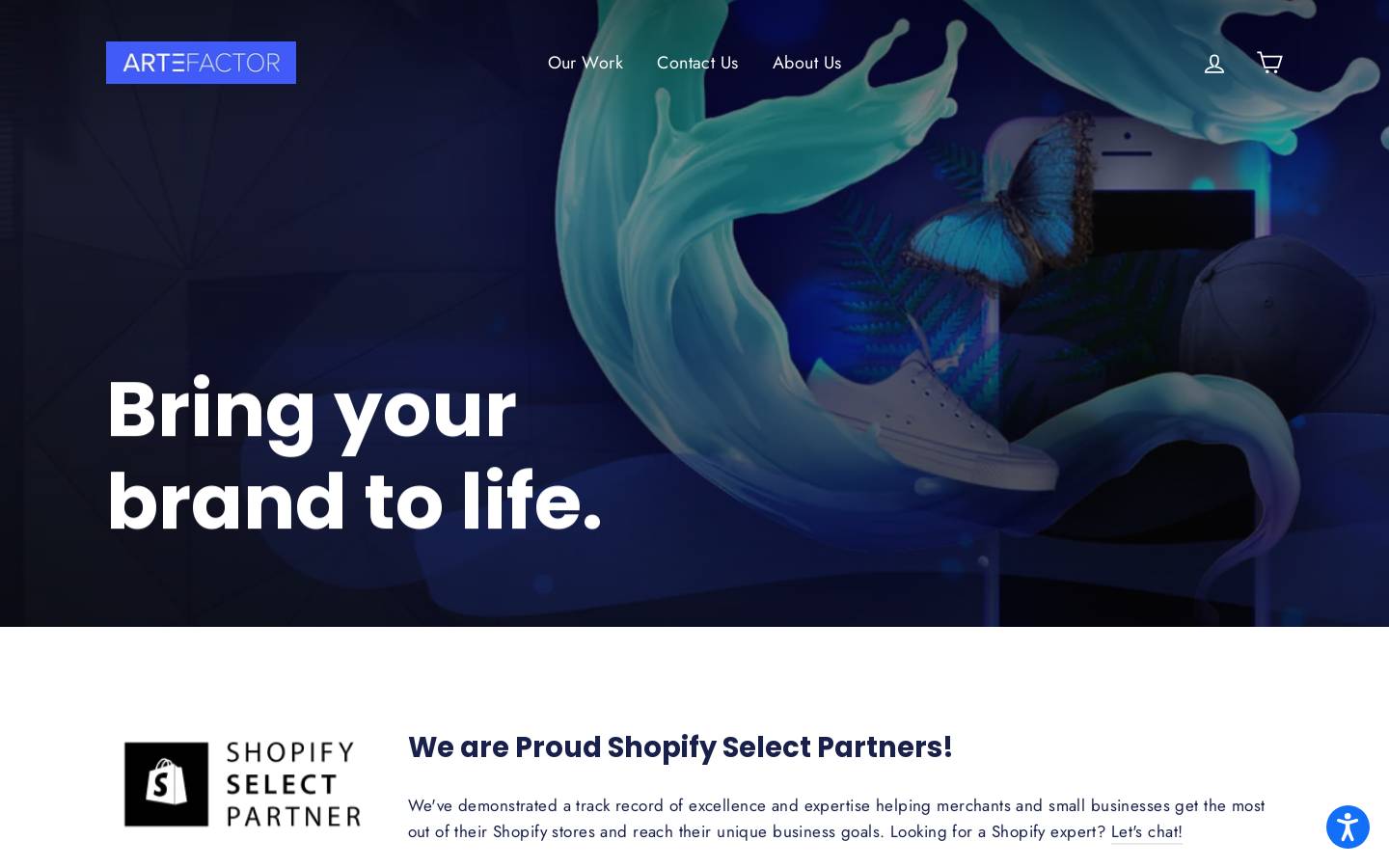 artefactor.co homepage screenshot