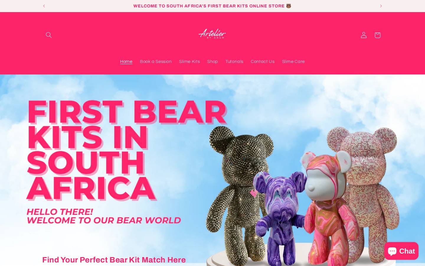 artelierbyanum.co.za homepage screenshot