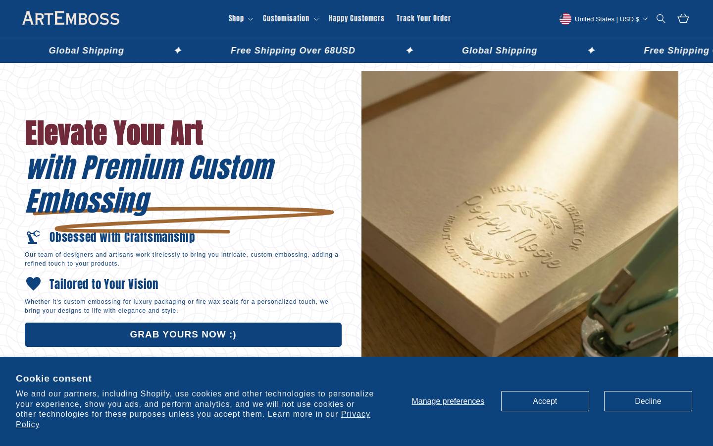 artemboss.com homepage screenshot