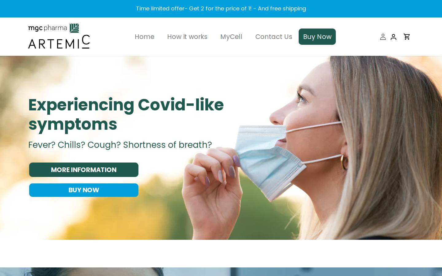 artemicstore.com homepage screenshot