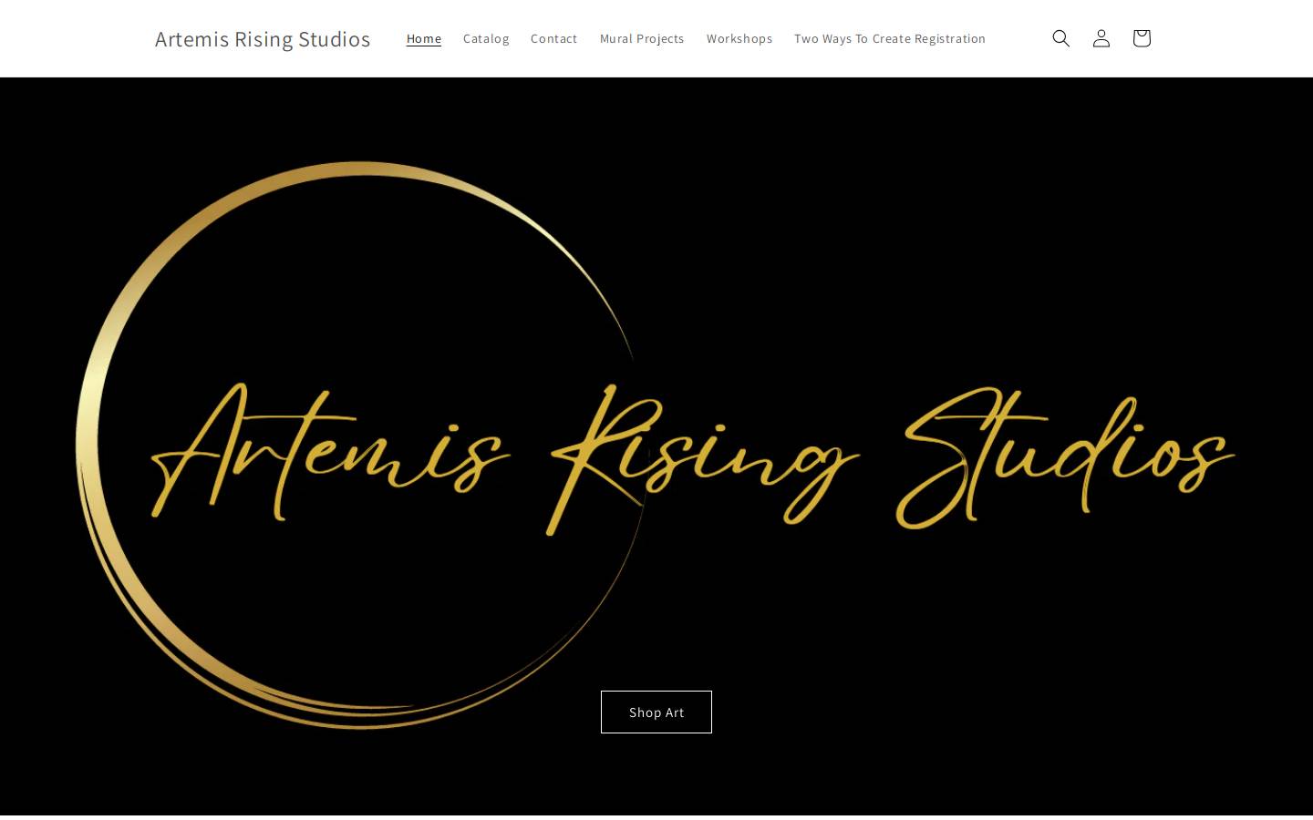 artemisrisingstudios.com homepage screenshot