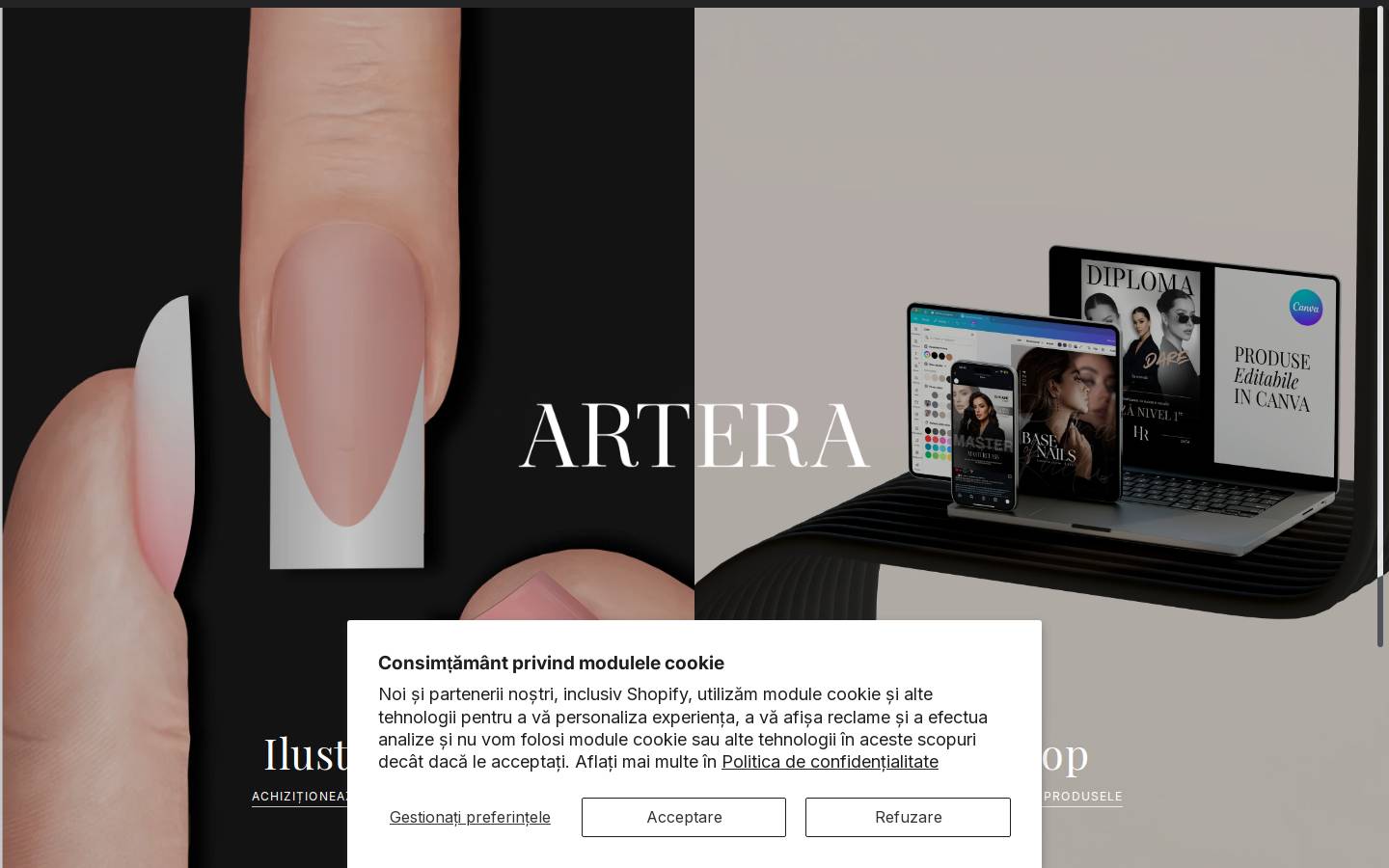 arteragraphics.com homepage screenshot