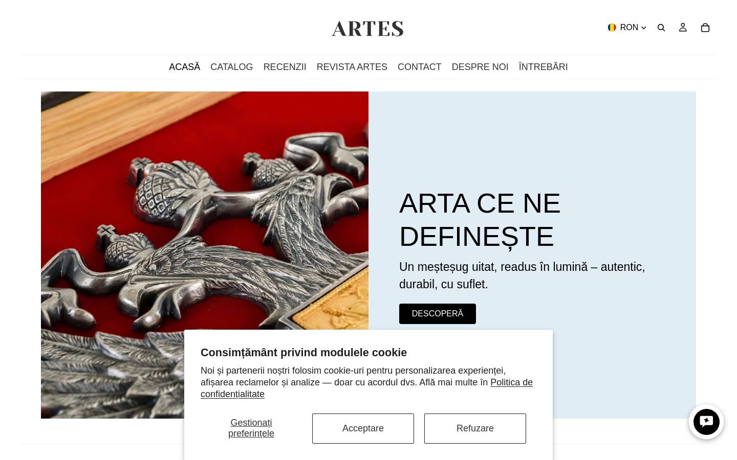 artes.ro homepage screenshot