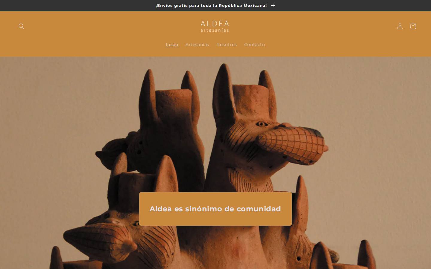 artesaniasaldea.com homepage screenshot