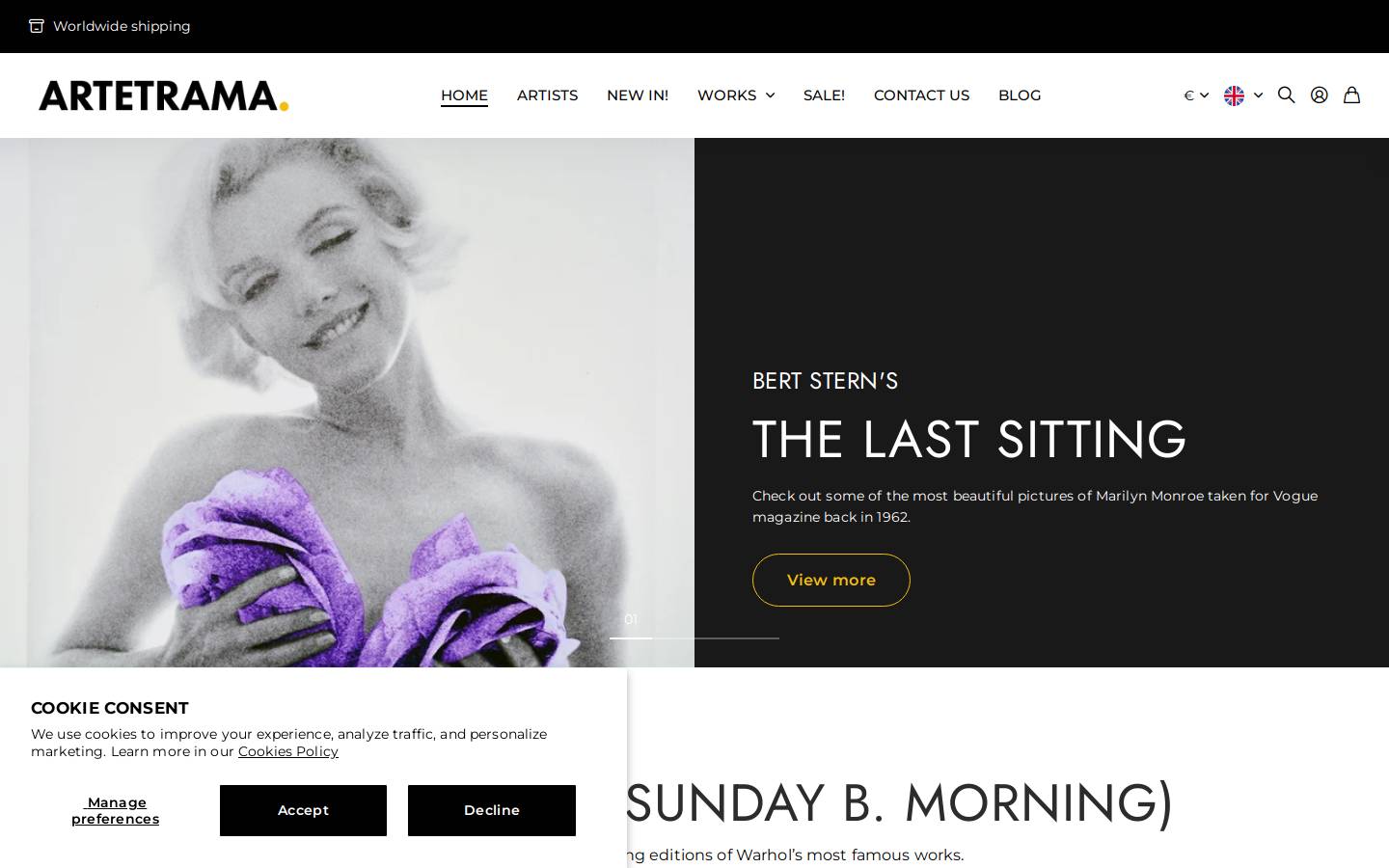 Artetrama homepage screenshot