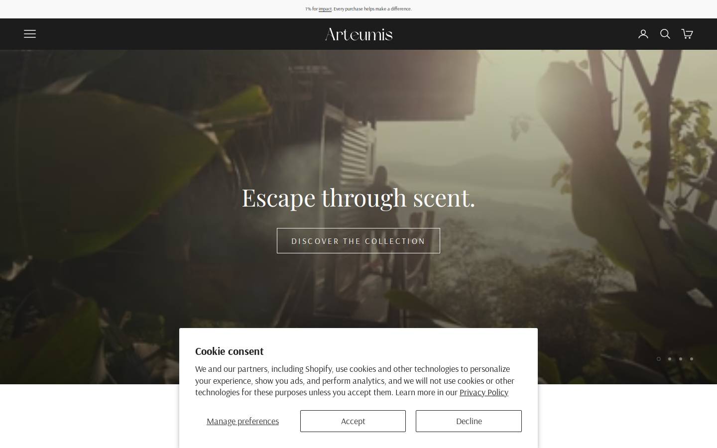arteumis.com homepage screenshot
