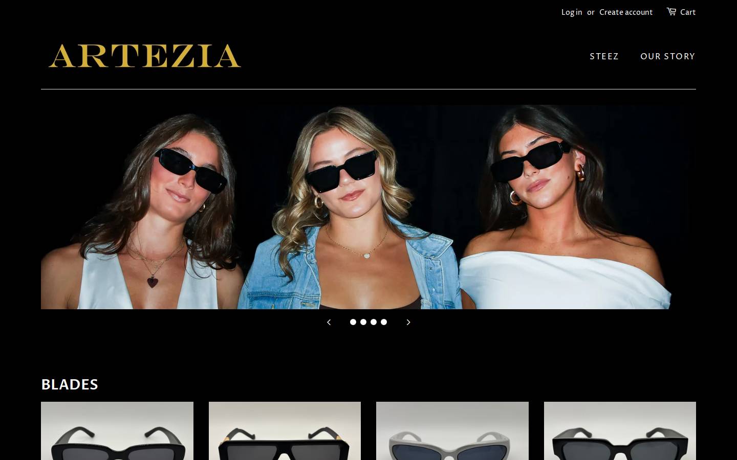 artezia.co homepage screenshot