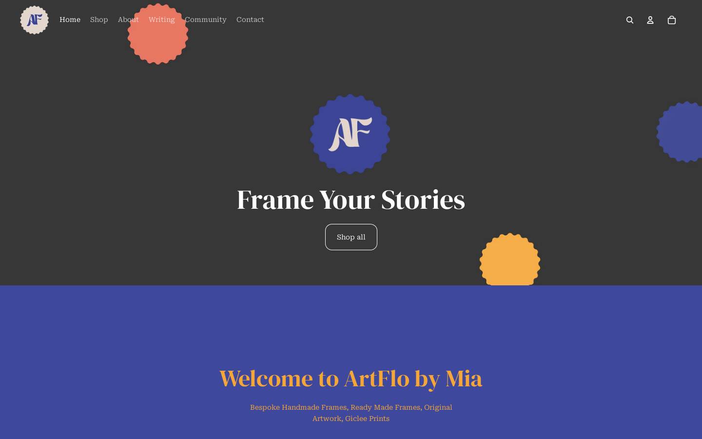 artflo.co.uk homepage screenshot