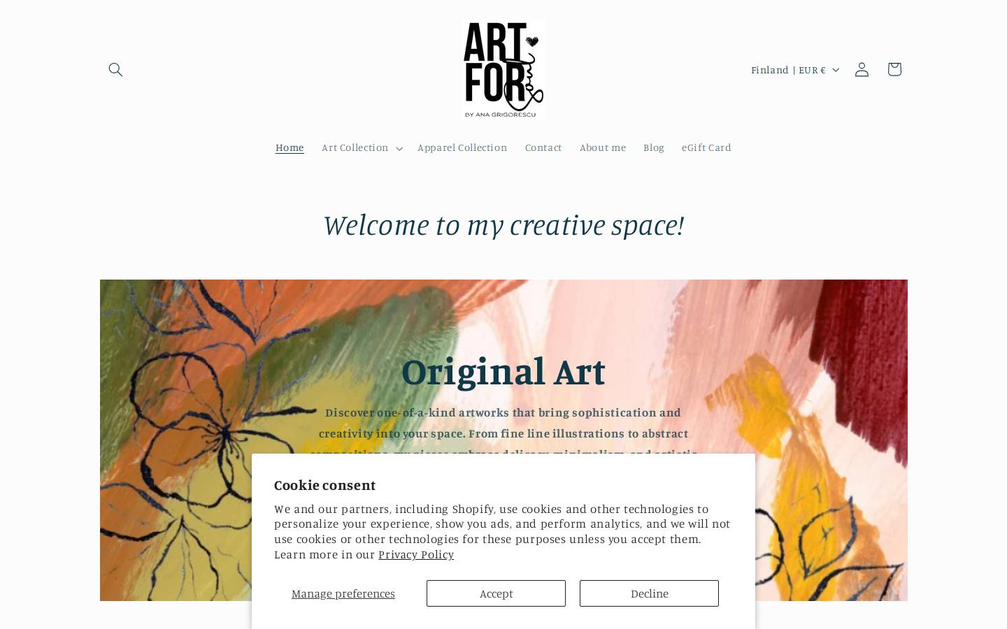 artforsoul.net homepage screenshot