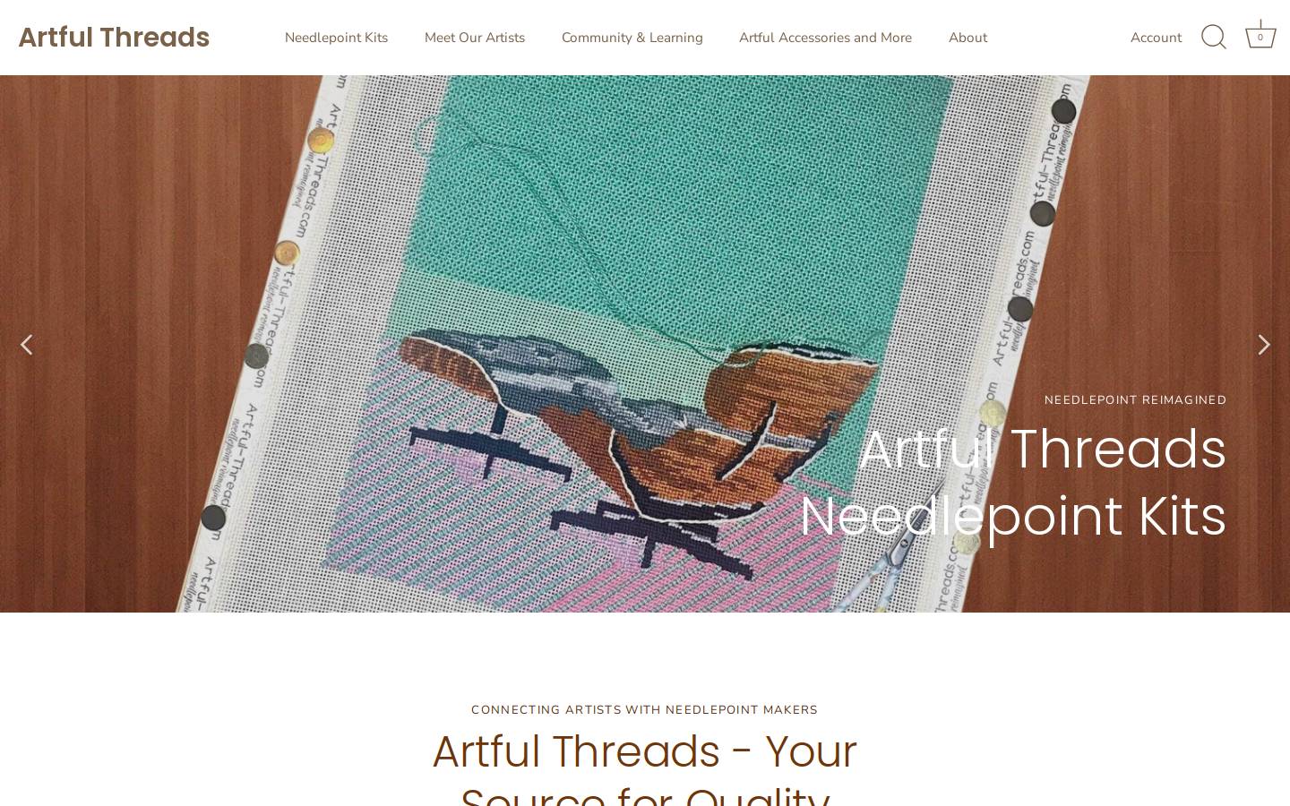 artful-threads.com homepage screenshot