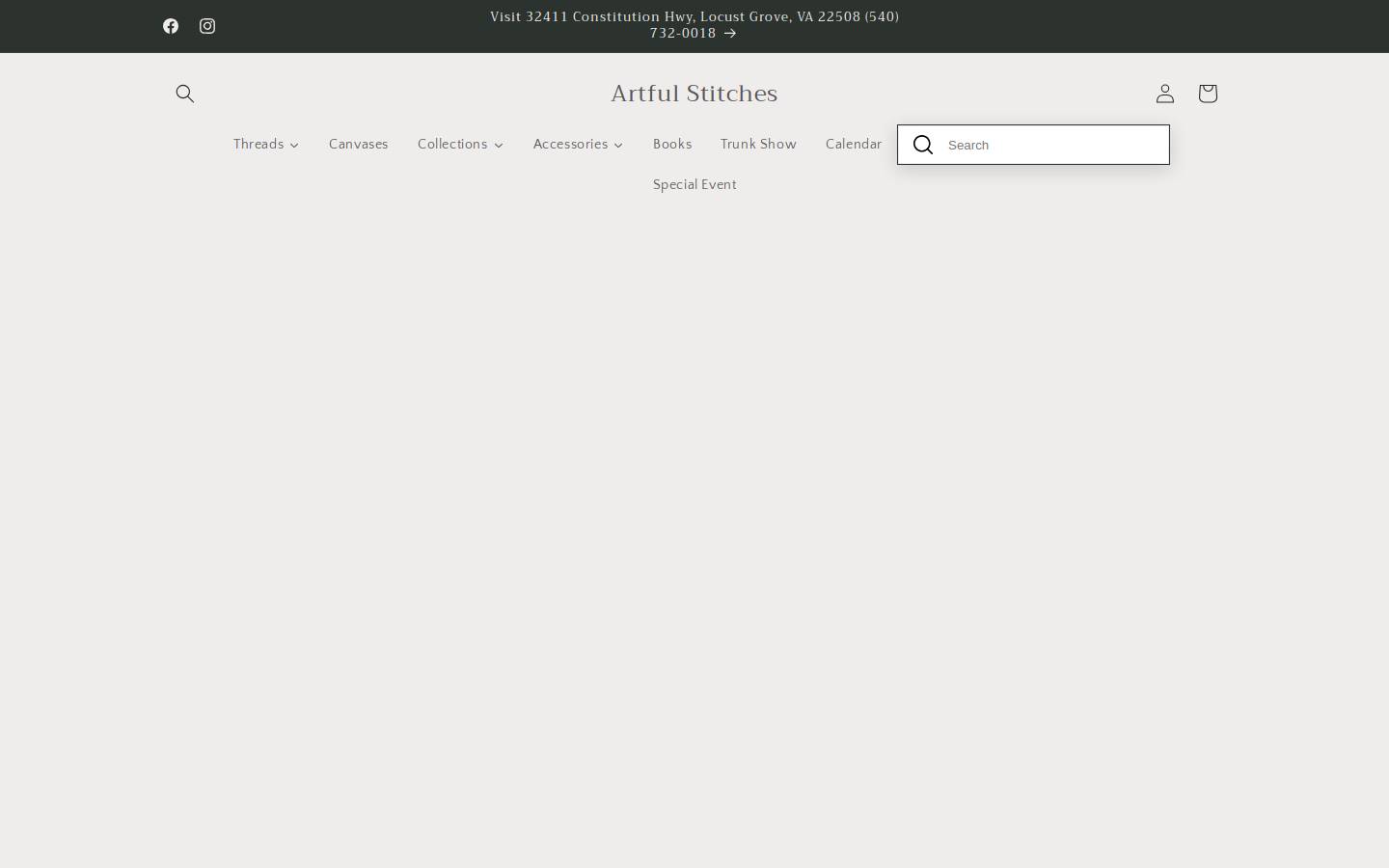 artfulstitchesva.com homepage screenshot