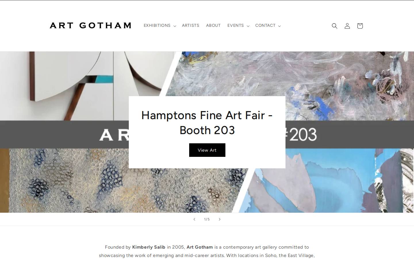 artgotham.com homepage screenshot