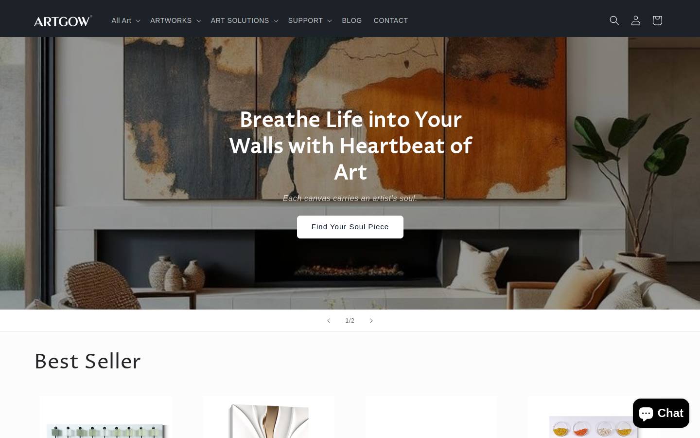 artgow.com homepage screenshot