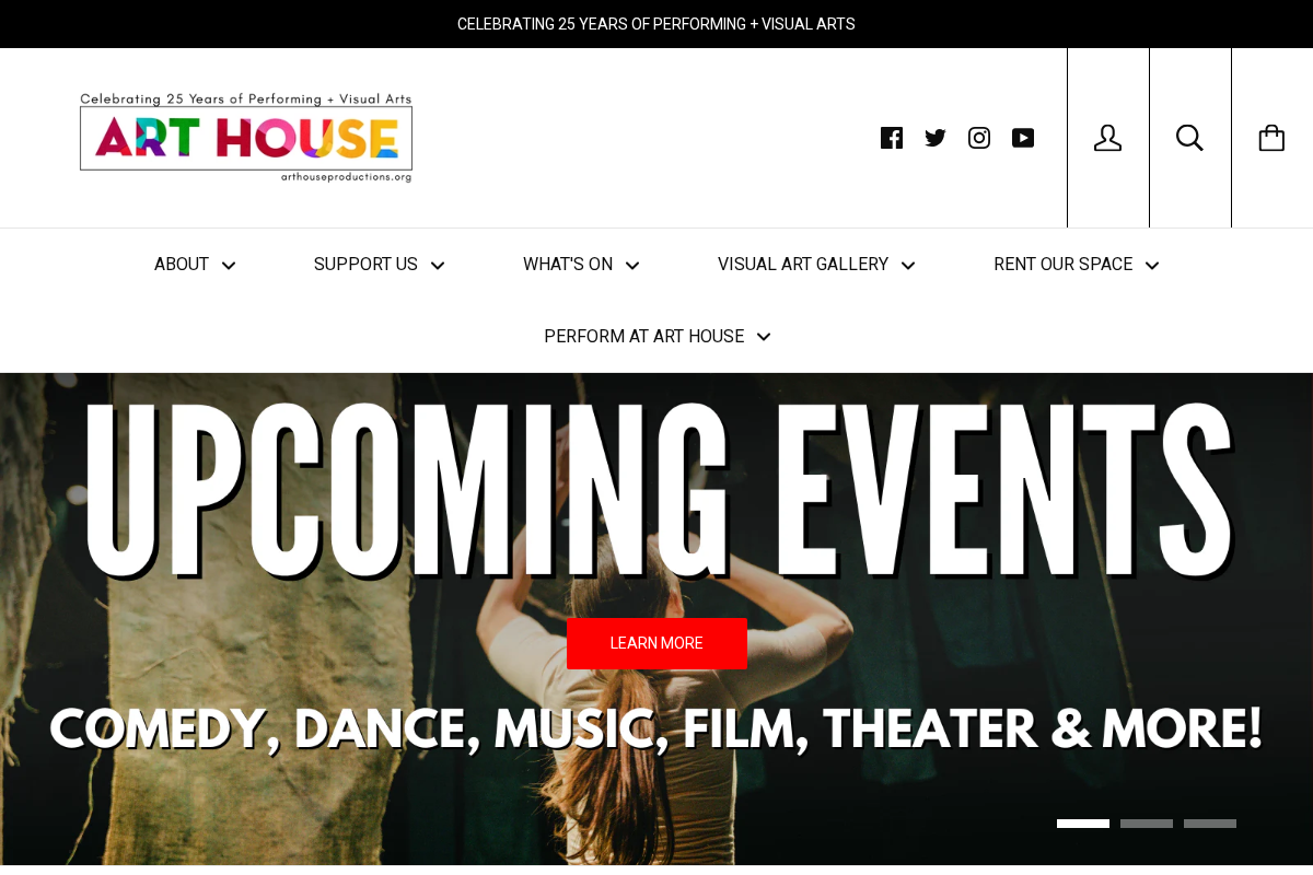 arthouseproductions.org homepage screenshot
