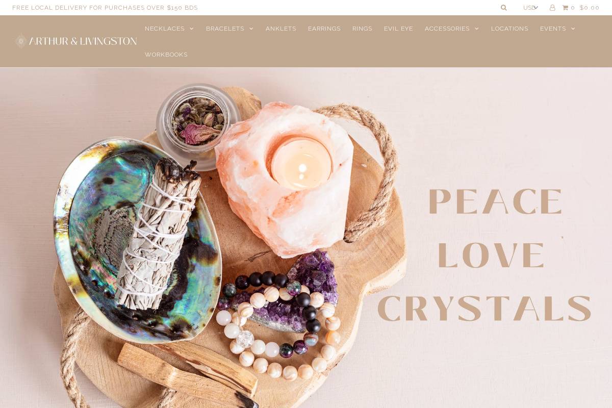 arthurandlivingston.com homepage screenshot