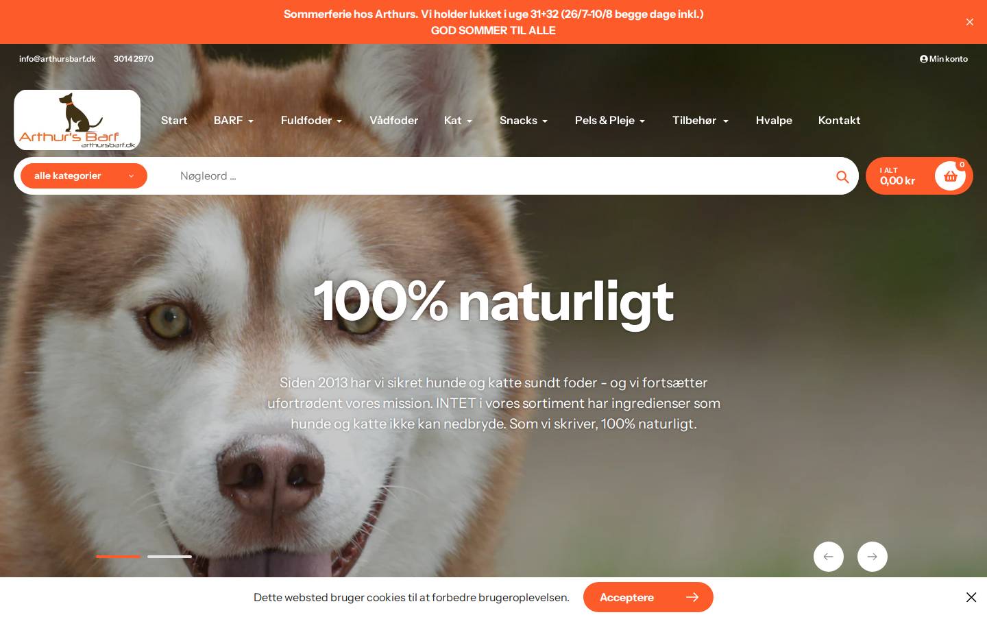Arthursbarf homepage screenshot