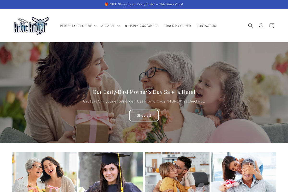 Articangel homepage screenshot