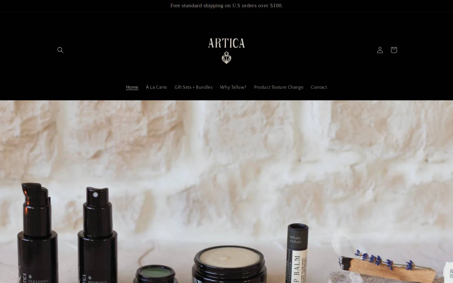 articawellness.com homepage screenshot