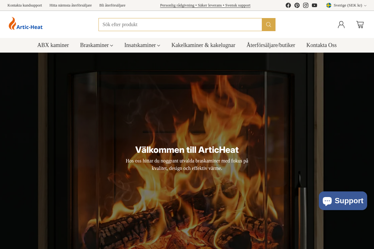 articheat.se homepage screenshot