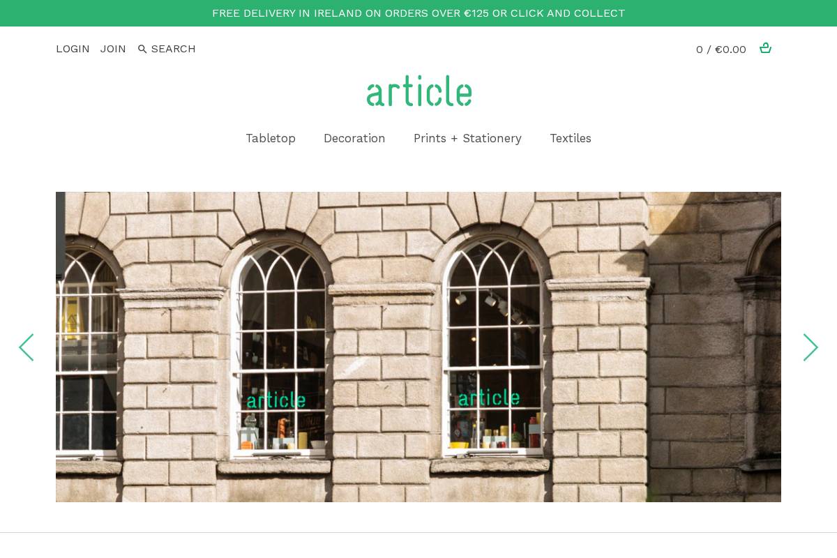 Article homepage screenshot