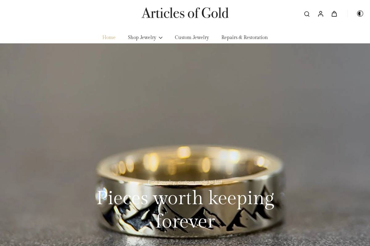 articlesofgold.com homepage screenshot