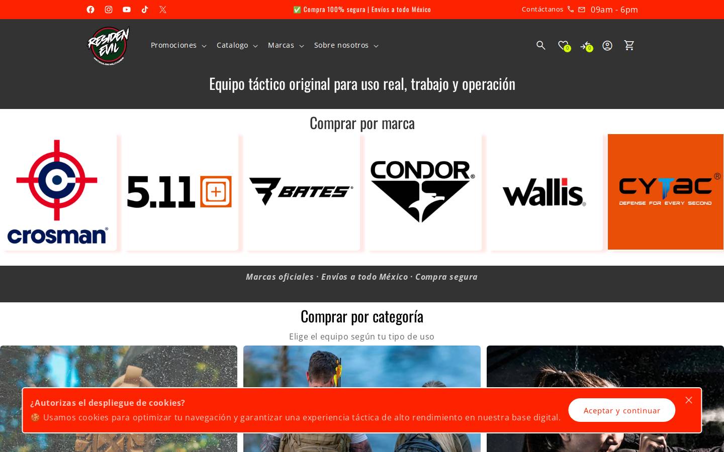 articulos-militares.com homepage screenshot