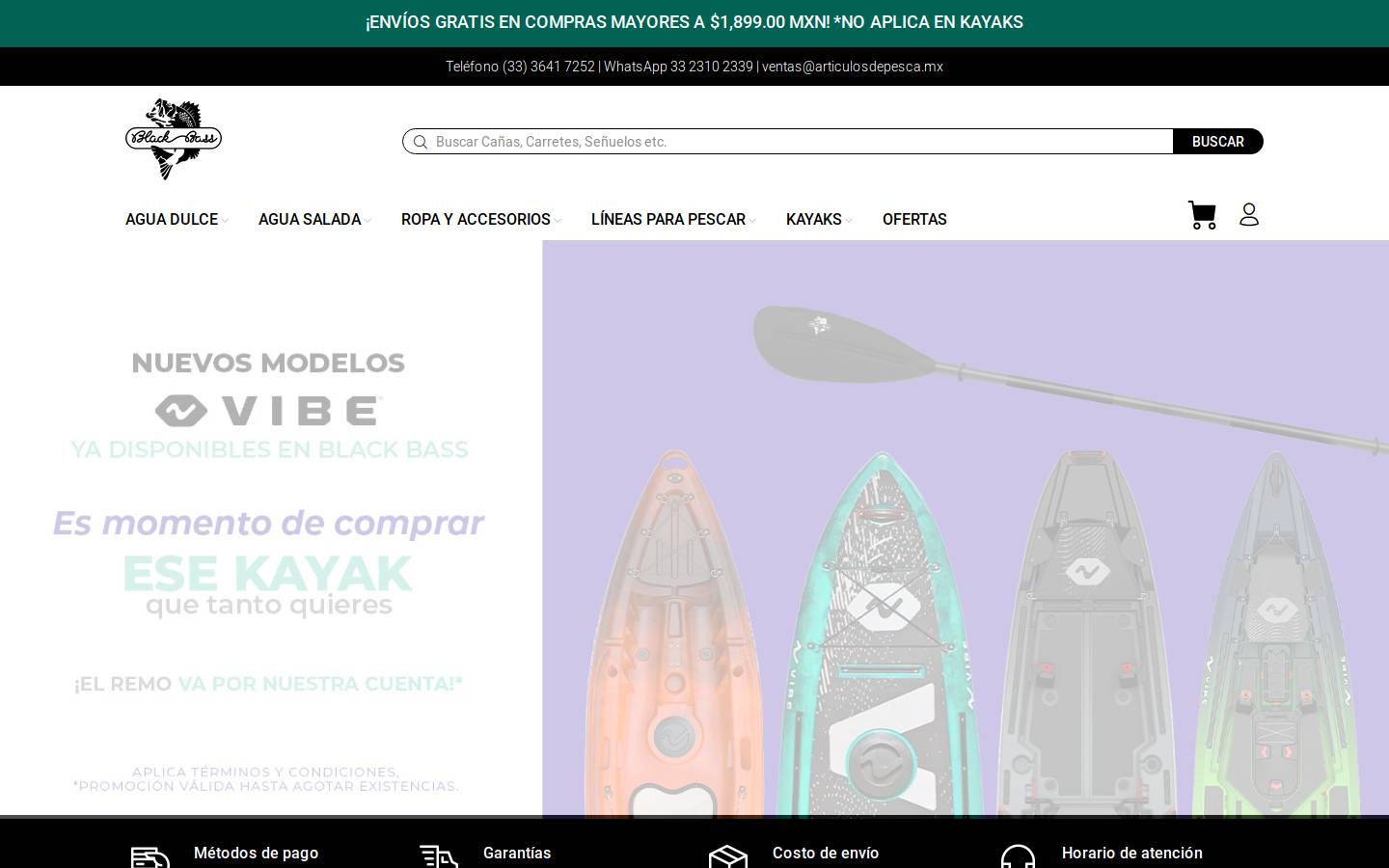 articulosdepesca.mx homepage screenshot